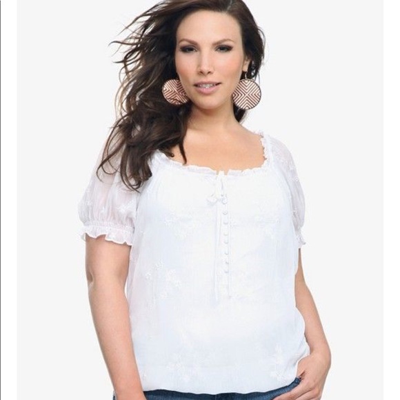 chiffon peasant top